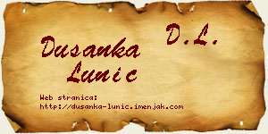 Dušanka Lunić vizit kartica